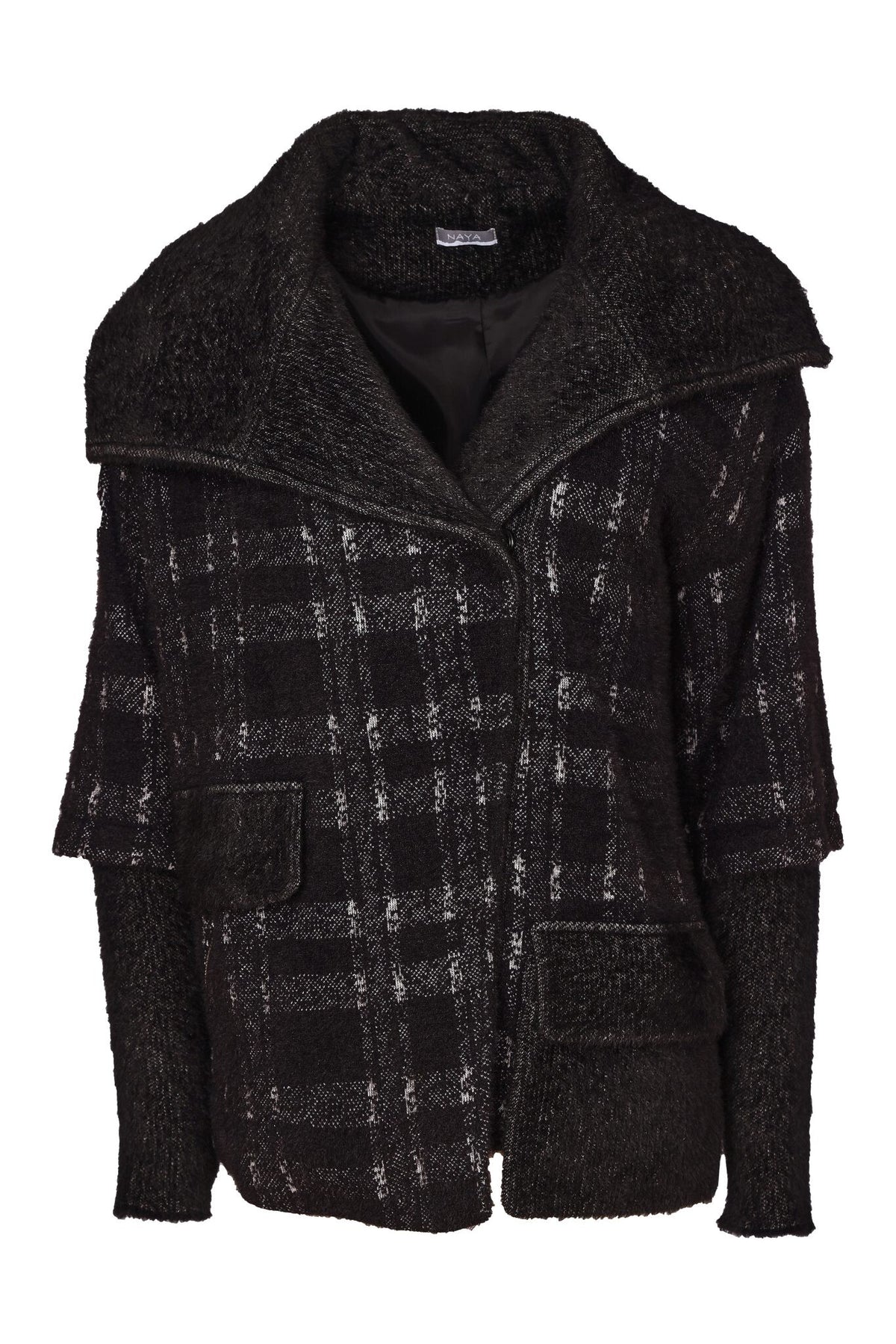 Naya Check Jacket Black Grey NAW26221