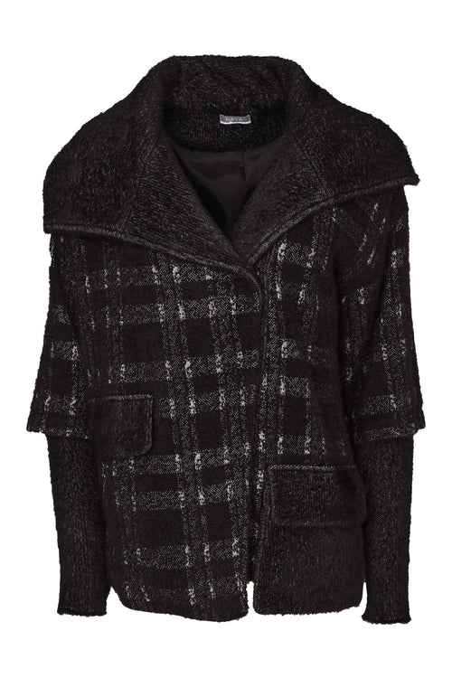 Naya Check Jacket Black Grey NAW26221