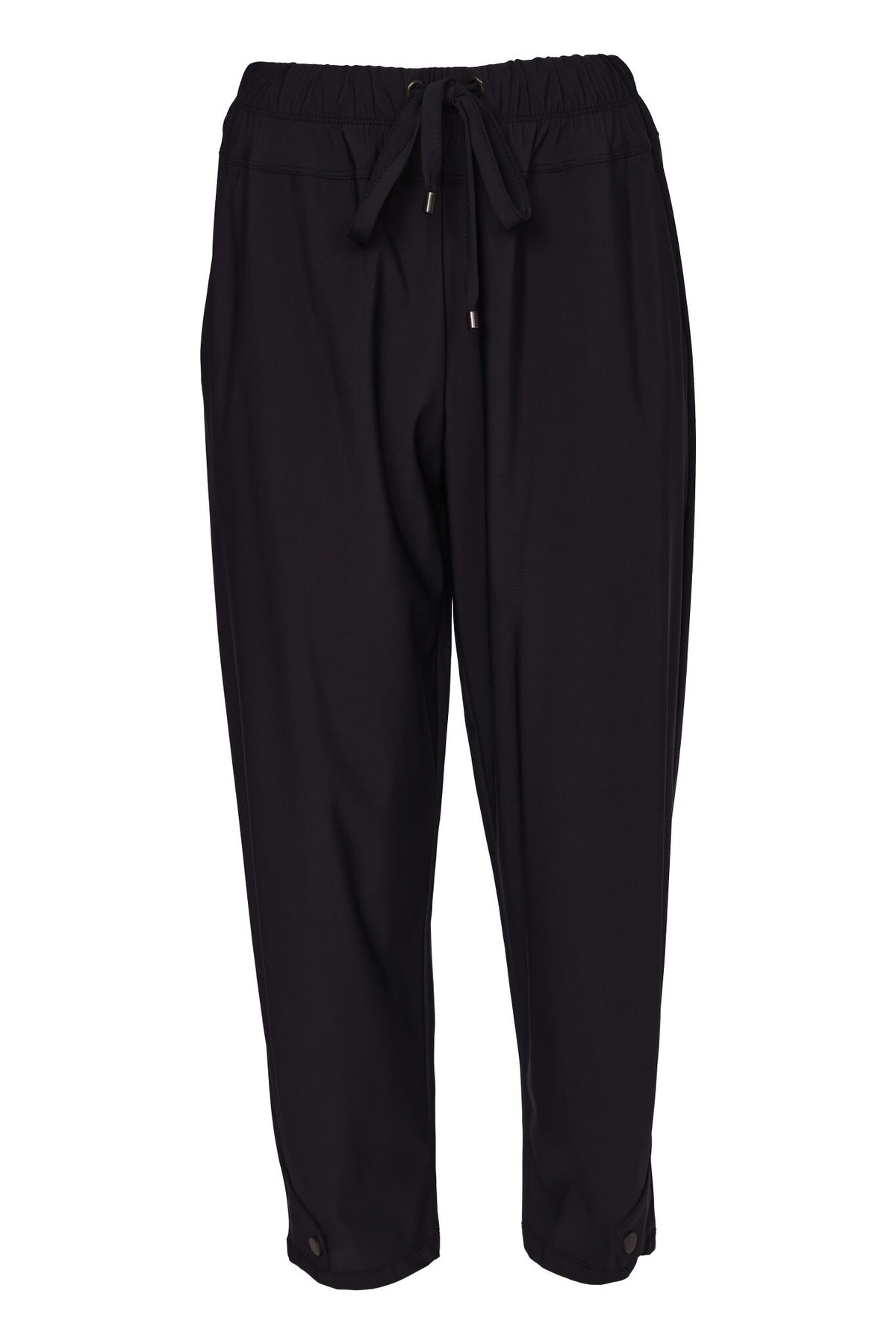 Naya NAW26116 drawstring tapered trousers with elasticated waist and tab hem