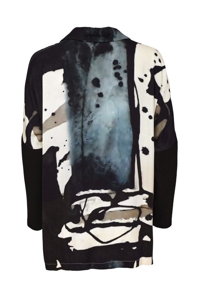 Naya NAW26320 abstract print shirt back view