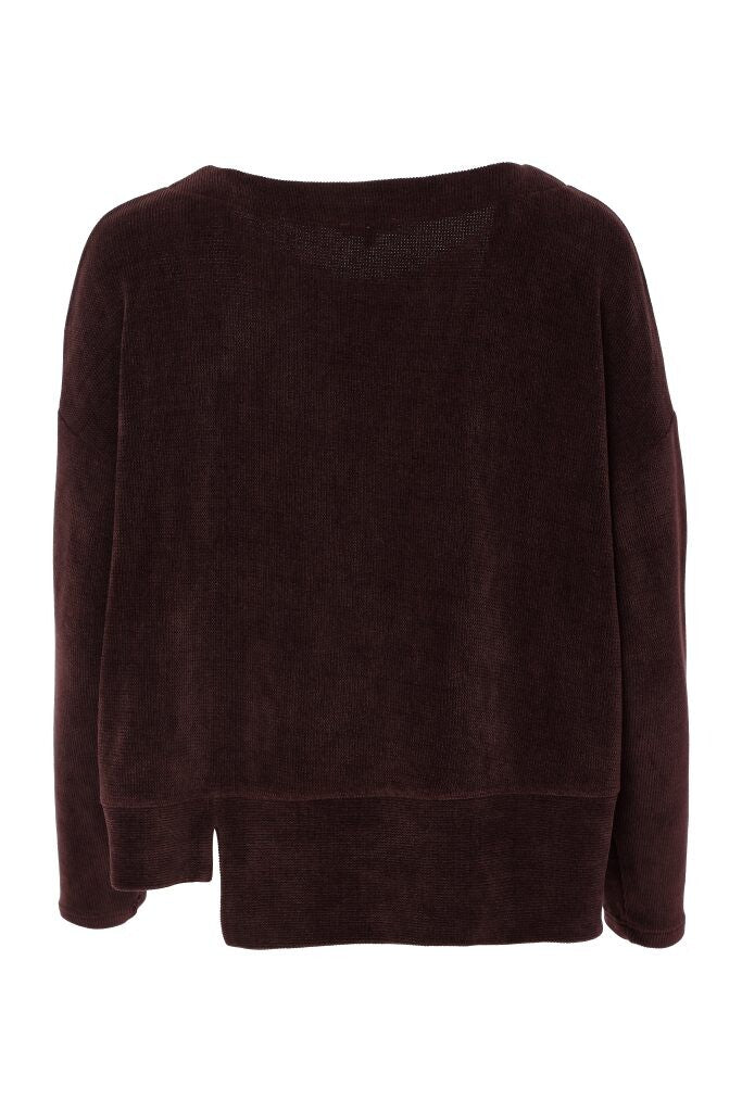 Naya Choko brown fine cord long sleeve top NAW26254